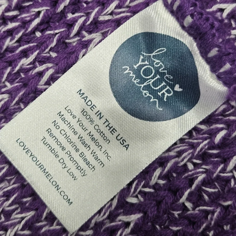 Love Your‎ Melon Minnesota Vikings SKOL Purple Knit Scarf NFL Winter Accessory